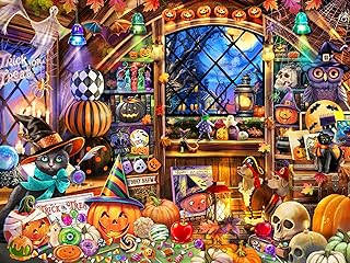 Comprar Vermont Christmas Company - Rompecabezas de 550 Piezas coleccionables de Halloween, Piezas Grandes, Piezas Totalmente entrelazadas y de Forma aleatoria, 24 x 18 Pulgadas