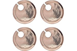 Old Dutch 9.75" Hammered Copper Wine Glass and Appetizer Plates