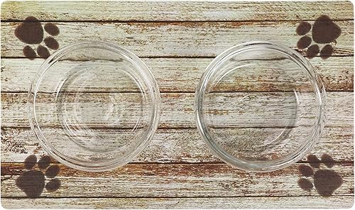 Miniatura 193 de Drymate Mantel individual con tazón para mascotas, tapete de alimentación de alimentos para perros y gatos, tela absorbente, respaldo impermeable