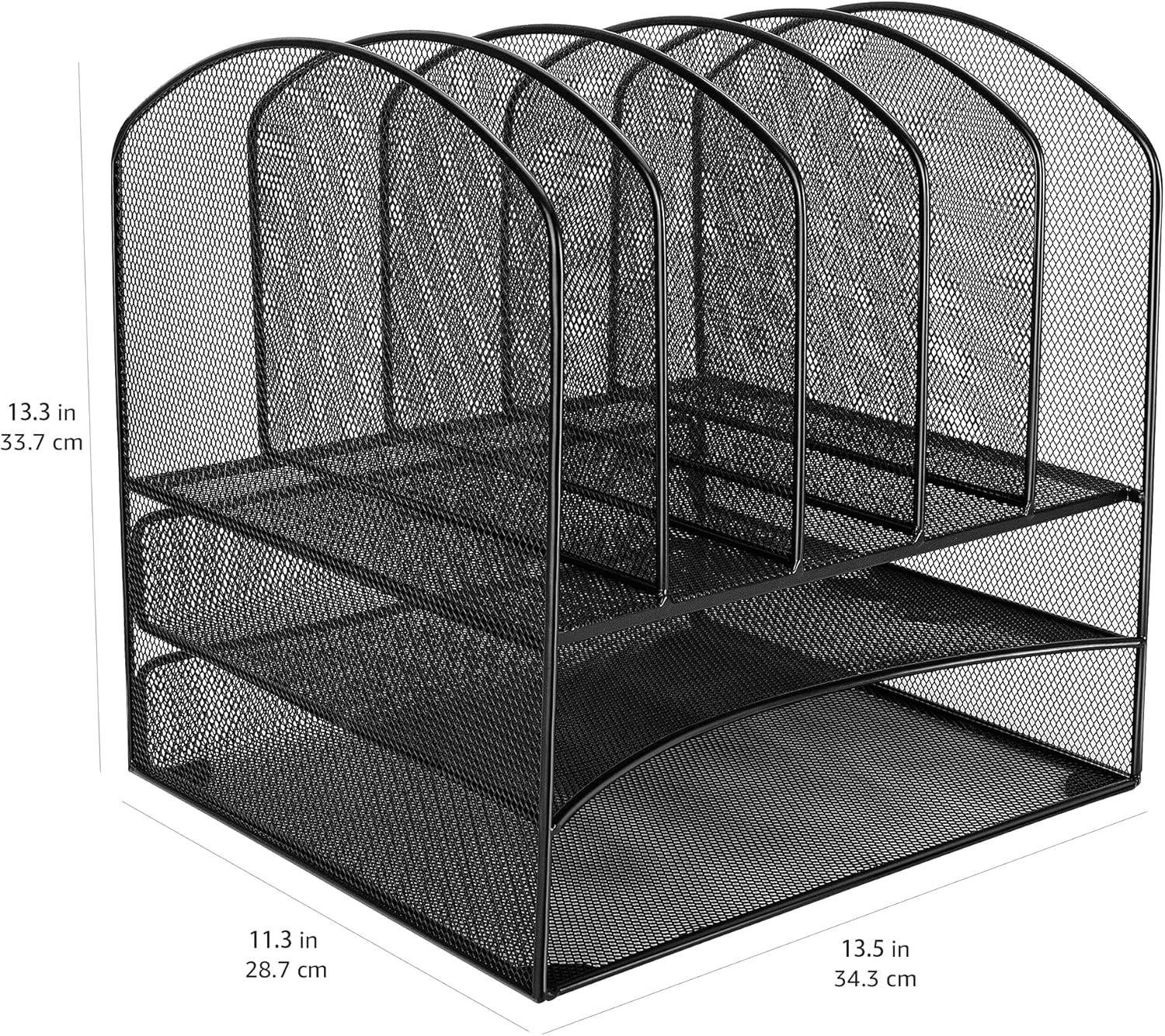  Basics Mesh File Storage Organizer with Double Tray