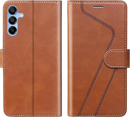 Miniatura 51 de para Samsung Galaxy A14 5G (2023) Funda tipo cartera, Funda de cuero con tapa [Bloqueo RFID] Soporte para tarjetas de crédito Folio Soporte