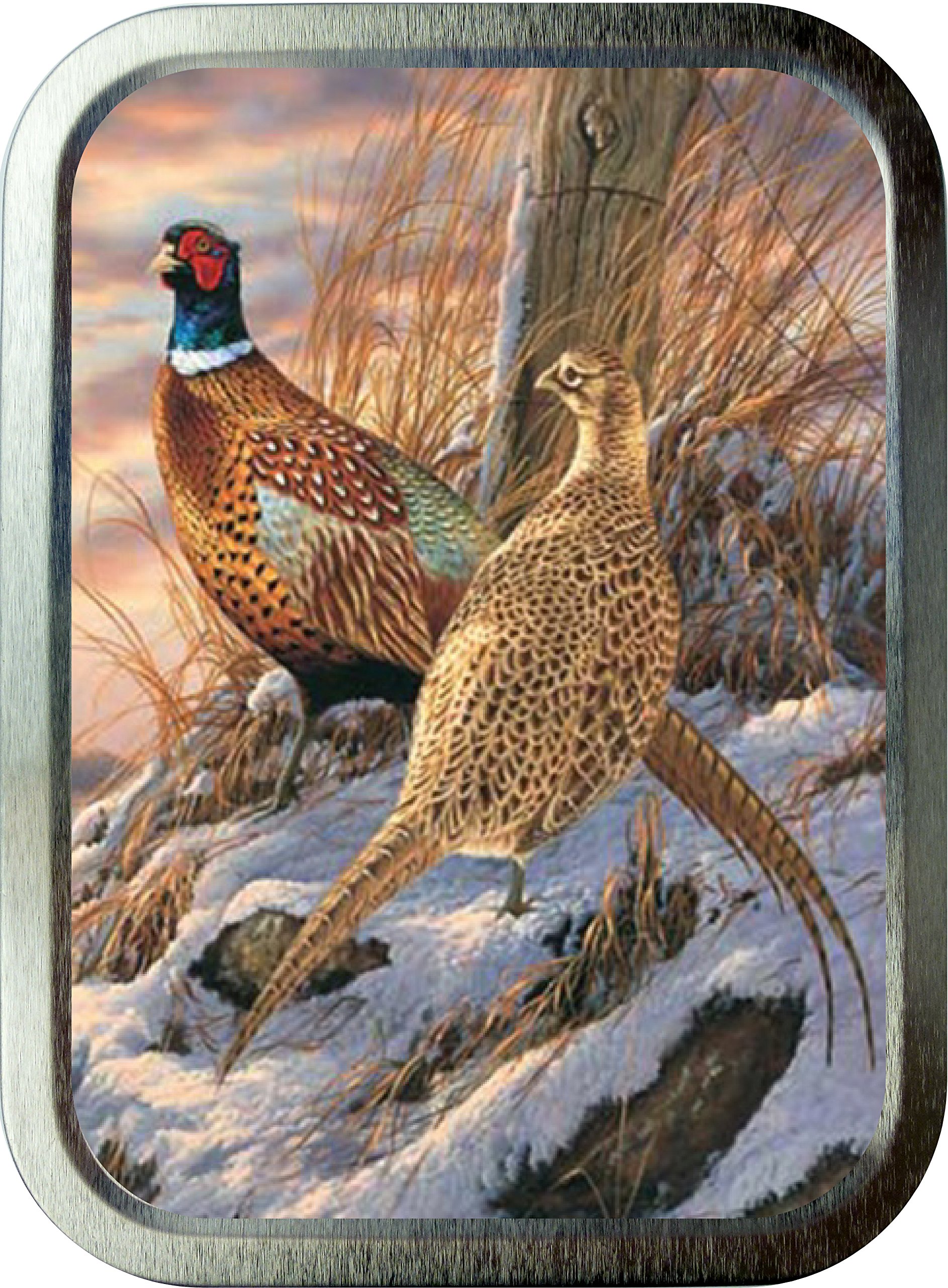 Noveltyshack Silver Pheasant 2Oz Tobacco Tin,Gift Box