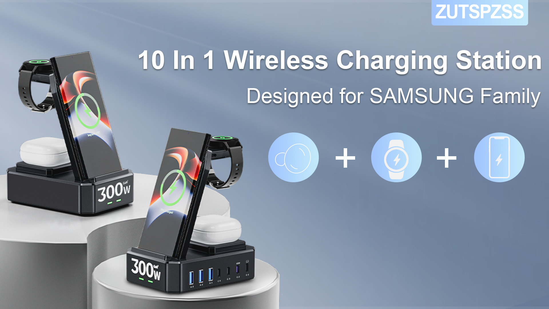 Amazon.com: 300W Wireless Charger for Samsung,Zutspzss 10 in 1
