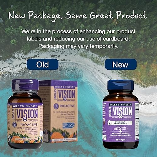 Miniatura 7 de Wiley's Finest Wild Alaskan Fish Oil Bold Vision - Suplemento de salud ocular de aceite de pescado con luteína, zeaxantina, arándano, omega-7,