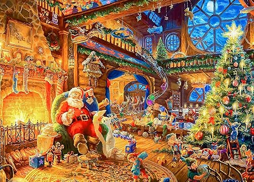 Miniatura 8 de Rompecabezas de Adviento 2023, rompecabezas de Navidad, rompecabezas de fiesta de Papá Noel, 24 piezas, 1000 piezas, rompecabezas para adultos y