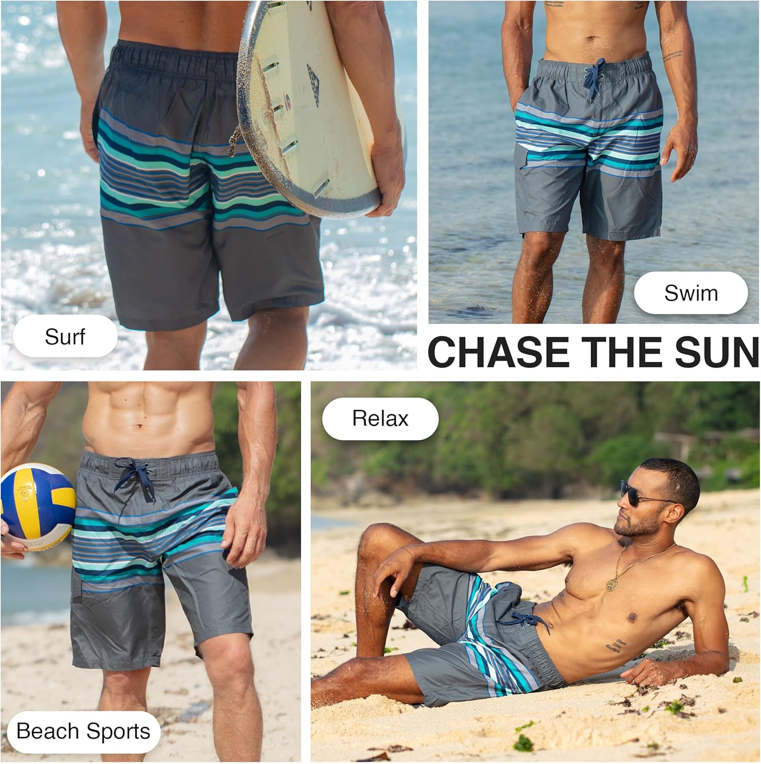 Kanu Surf Men's Wade Mens Swim Trunks Quick-Dry Swim Shorts Men, 5.5 – 9 Inch Inseam (Regular & Extended Sizes)