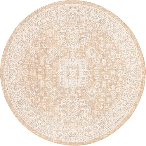 Miniatura 223 de Rugs.com Outdoor Aztec Collection Alfombra – 4 x 6 pies alfombra de tejido plano gris carbón perfecta para salas de estar, grandes comedores, planos