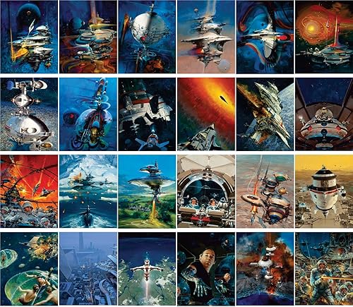 Miniatura 4 de Calcomanías grandes (24 piezas de 2.5 x 3.5 pulgadas) SciFi Vintage Comic Book Art Fiction