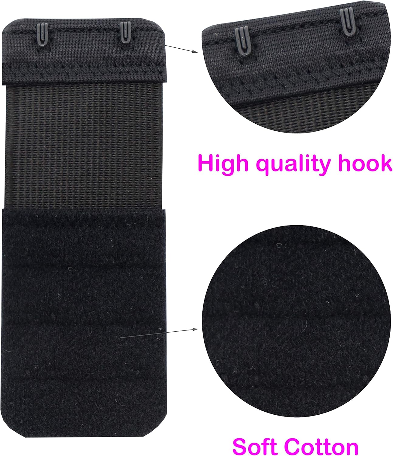 Tamlien 2 Hook Bra Extenders,Stretchy Soft and Comfortable Bra Strap Extender - Image 4