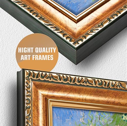 Miniatura 516 de A&T ARTWORK The Starry Night de Vincent Van Gogh. Tamaño del marco: 36 x 30 pulgadas, tamaño de la imagen: 30 x 24 pulgadas, reproducciones clásicas