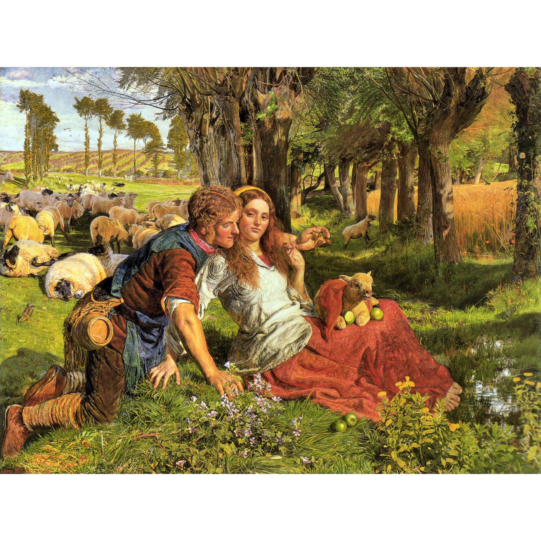 Wee Blue Coo WILLIAM HOLMAN HUNT THE HIRELING SHEPHERD OLD MASTER ART PAINTING PRINT 12x16 inch 30x40cm 3093OM