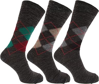 Atlast&co アーガイルソックス 3足セット メンズ 3足組 靴下 timeworn
