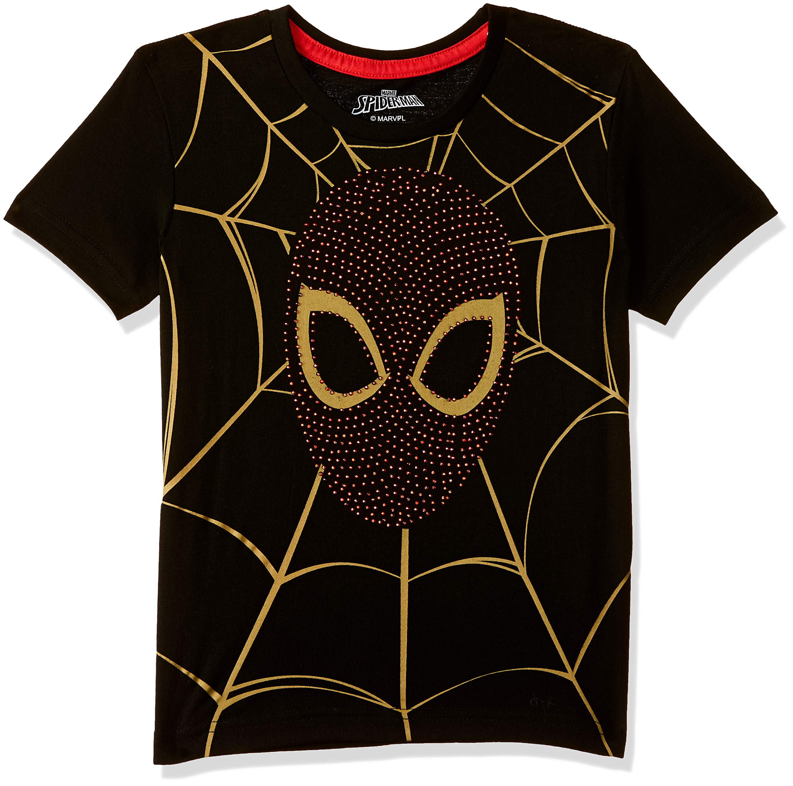 Spiderman By Kidsville Boys' Plain Regular Fit T-Shirt