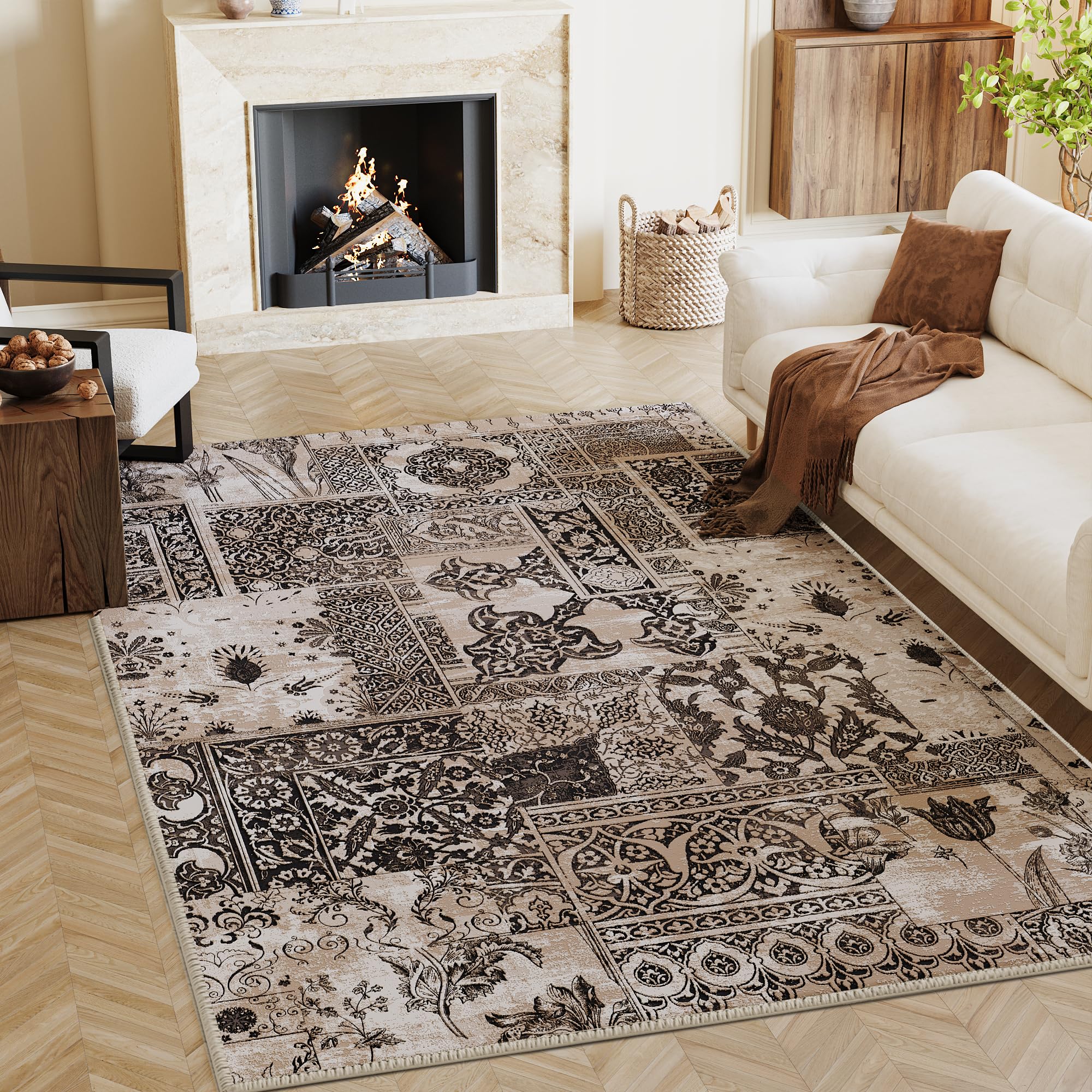 H.VERSAILTEX Boho Rugs for Living Room Area Rugs for Bedroom Chic Bohemian Handwoven Rug Authentic Vintage Design for Modern and Traditional Decor Moroccan Rug, Prestige - 9x12 Feet