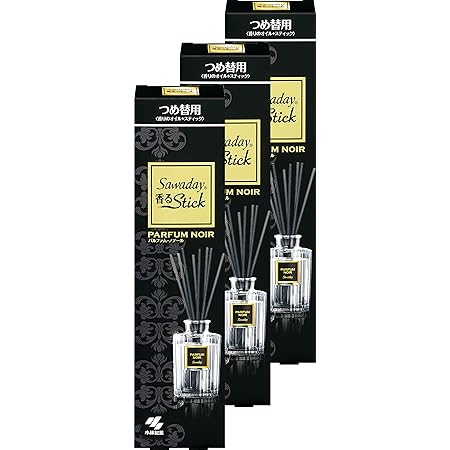 【まとめ買い】サワデー香るスティック 芳香剤 部屋用 パルファムノアール 詰め替え 70ml×3個 ルームフレグランス 玄関