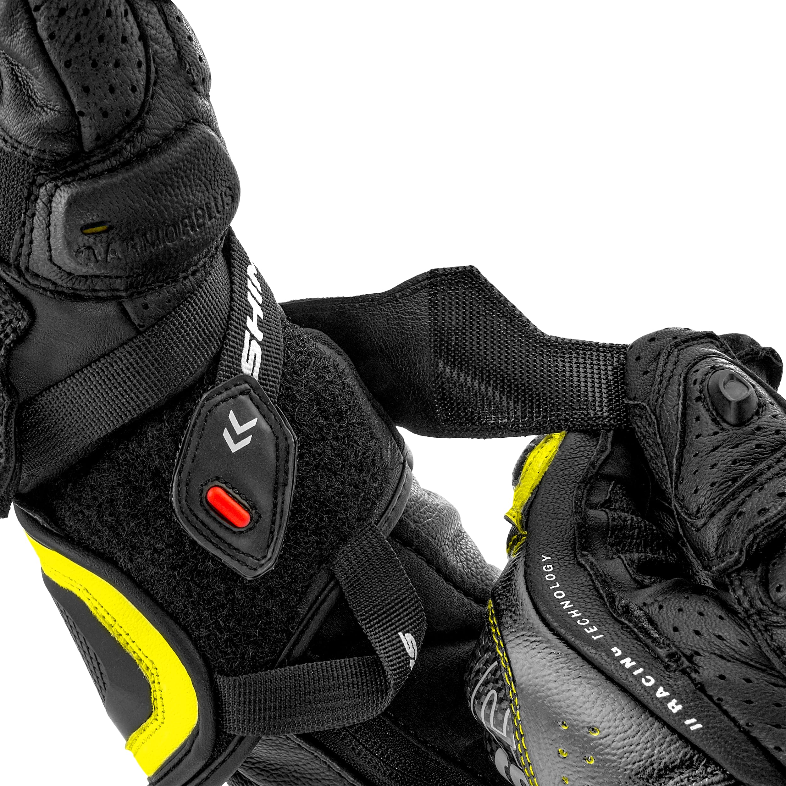 SHIMA RS-3 Guantes Moto Mujer Cuero Homologados Largo Verano Motos Guante Ventilado Certificatos Con Protección Motorista Racing Protecciones Ventilación Verão (Femenino, Negro, XS)