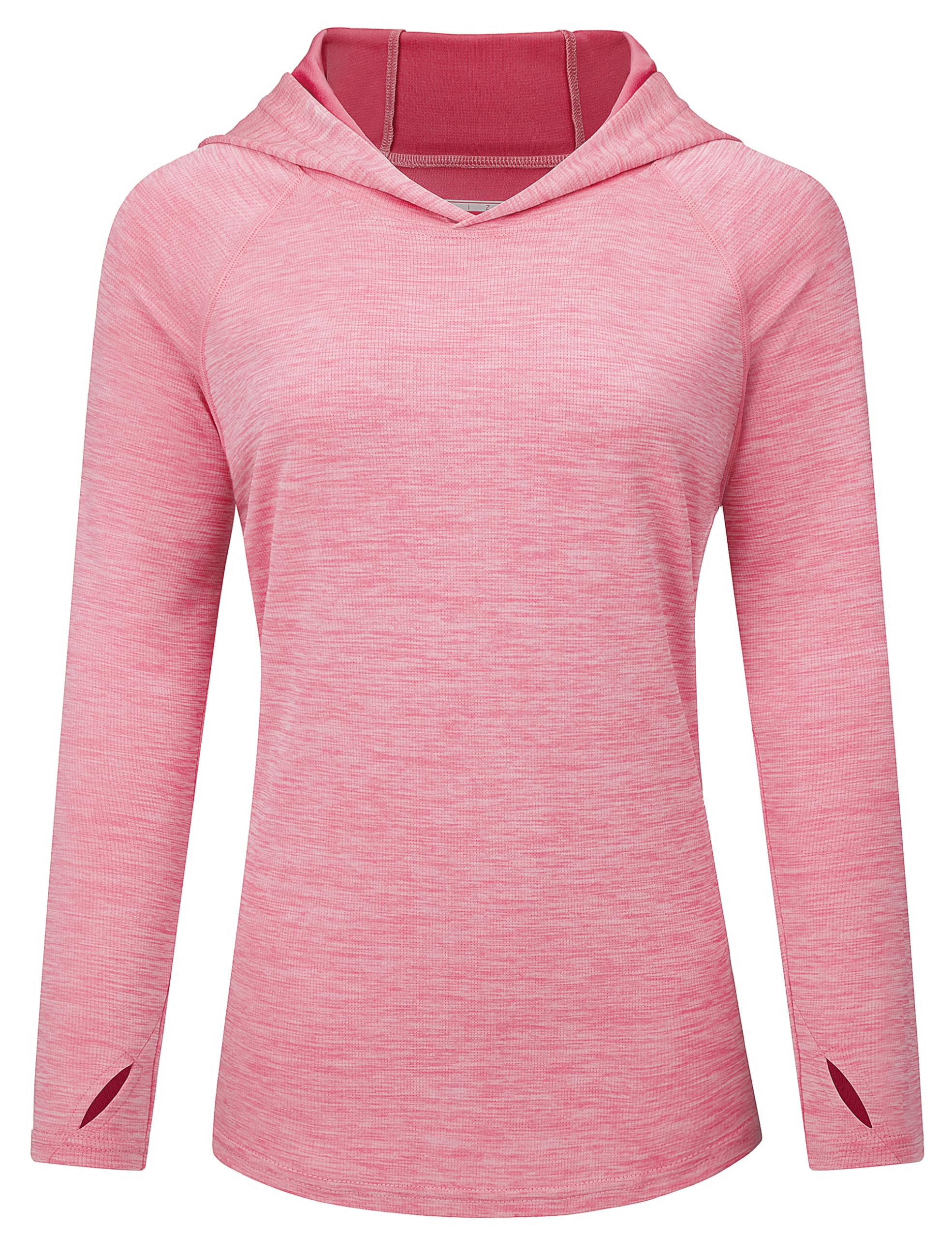 MAGCOMSEN Women's Long Sleeve UPF 50+ UV Shirts SPF Lightweight Hoodie Thumb Holes Workout Tops for Hiking Fishing
