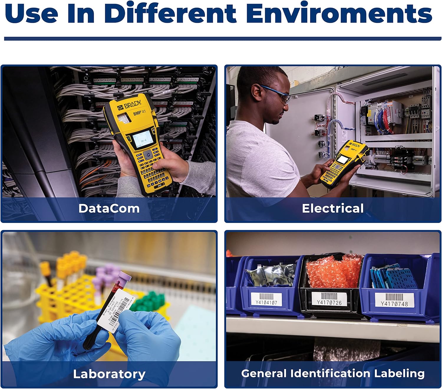 Brady BMP41 Color Printer Electrical Starter Kit (BMP41-KIT-EL), Yellow/Black BMP41-KIT-EL Label Maker