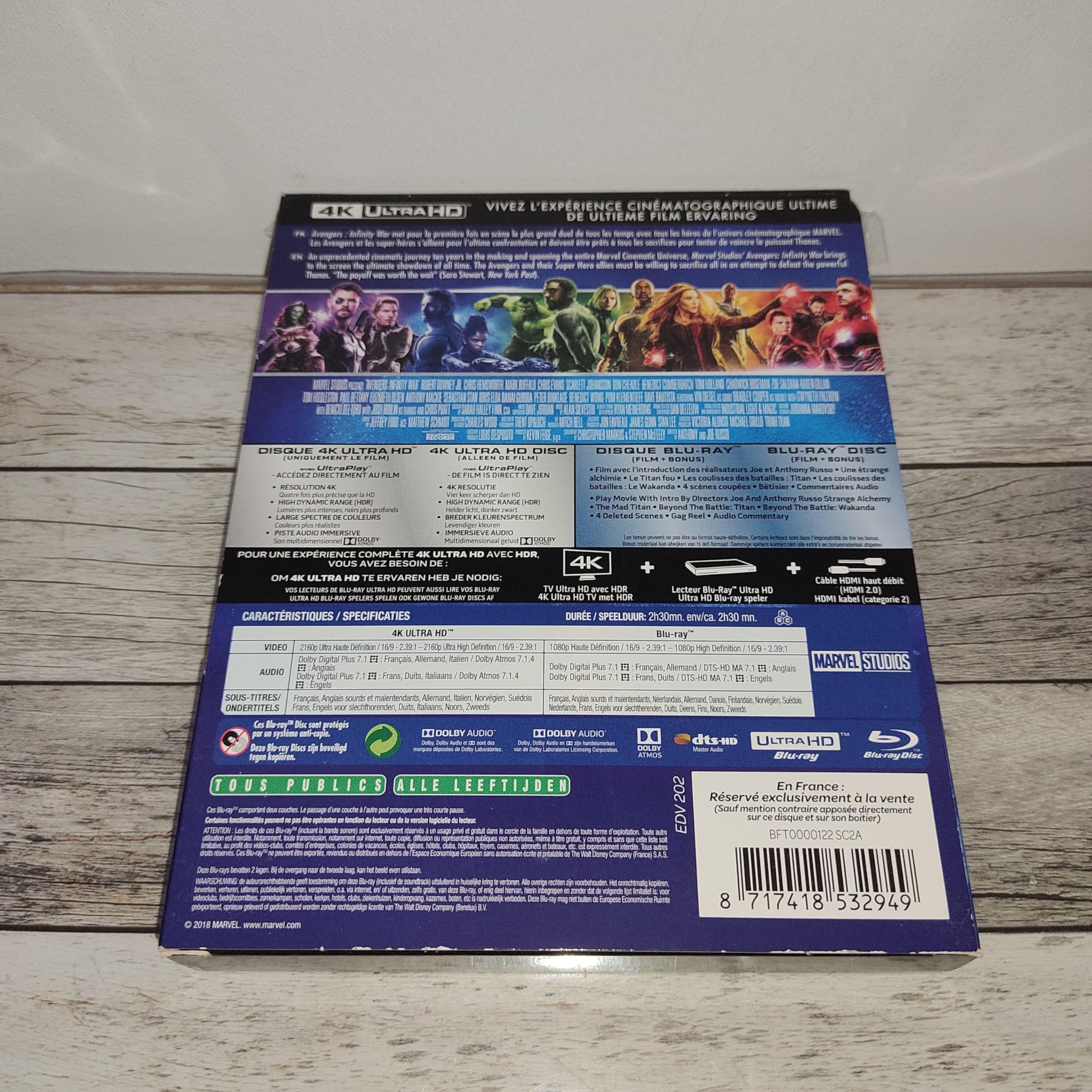 AVENGERS INFINITY WAR STEELBOOK 4K