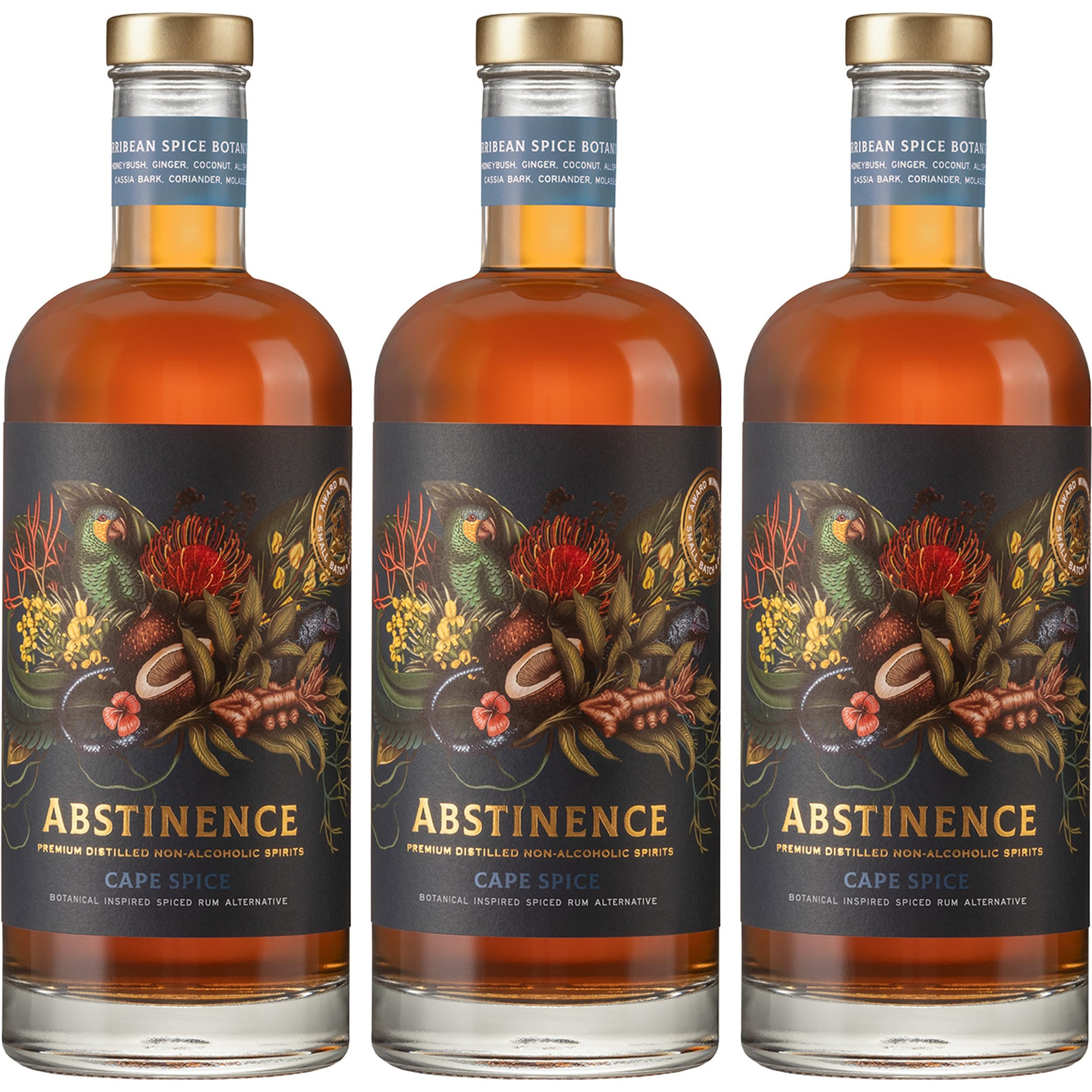 Curated Beverages Abstinence Cape Spice alkoholfrei Likör trocken Südafrika inkl. FeinWert E-Book (3 x 0.5 l)