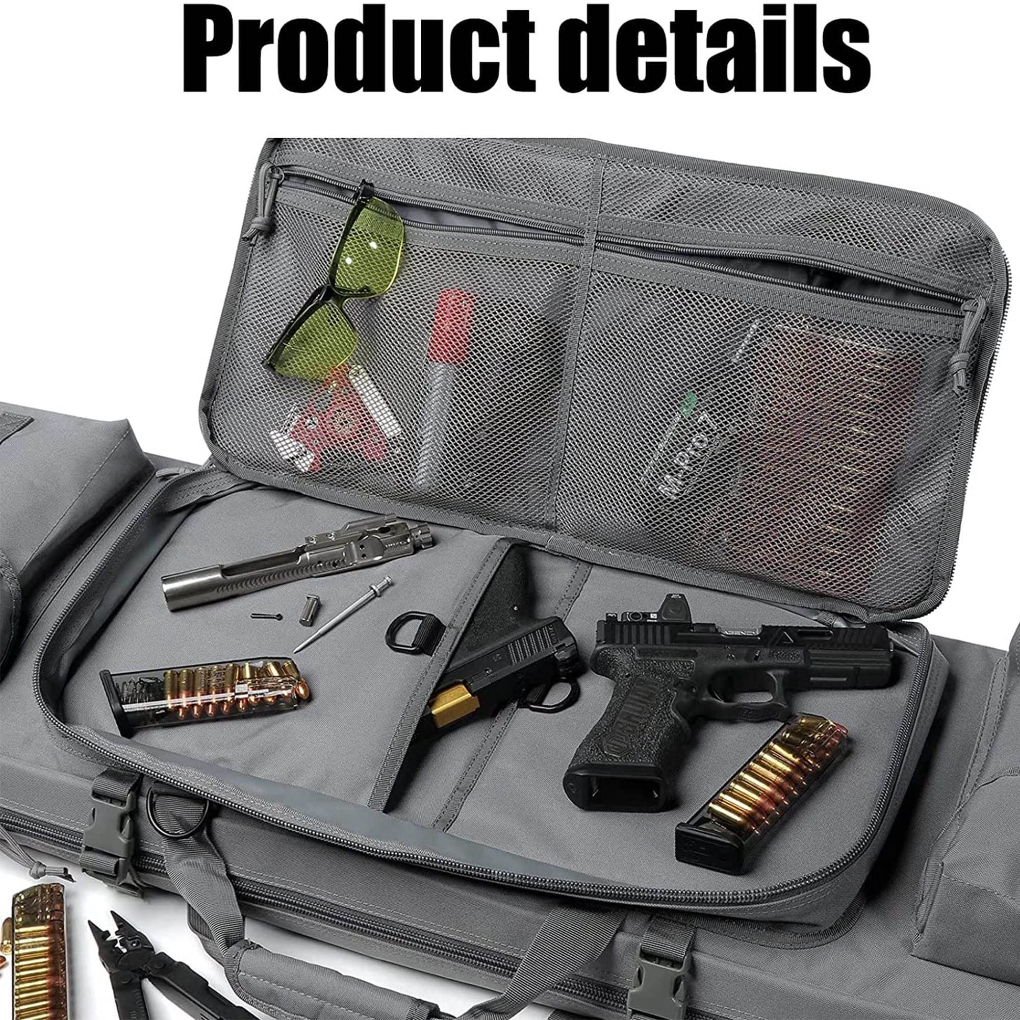 Futerały na karabiny Tactical Rifle Case Podwójne etui na karabiny Outdoor Airsoft Gun Bag Torby na broń do karabinów i pistoletów Futerał na broń Torby na karabin do strzelnicy