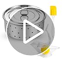 Image of Stainless Steel Paneer Maker 500 ML with Bird Shaped Lemon Squeezer & Silicone Spatula|Paneer Mould Press|Hung Curd Maker|Paneer Strainer|Tofu Press|Curd Strainer