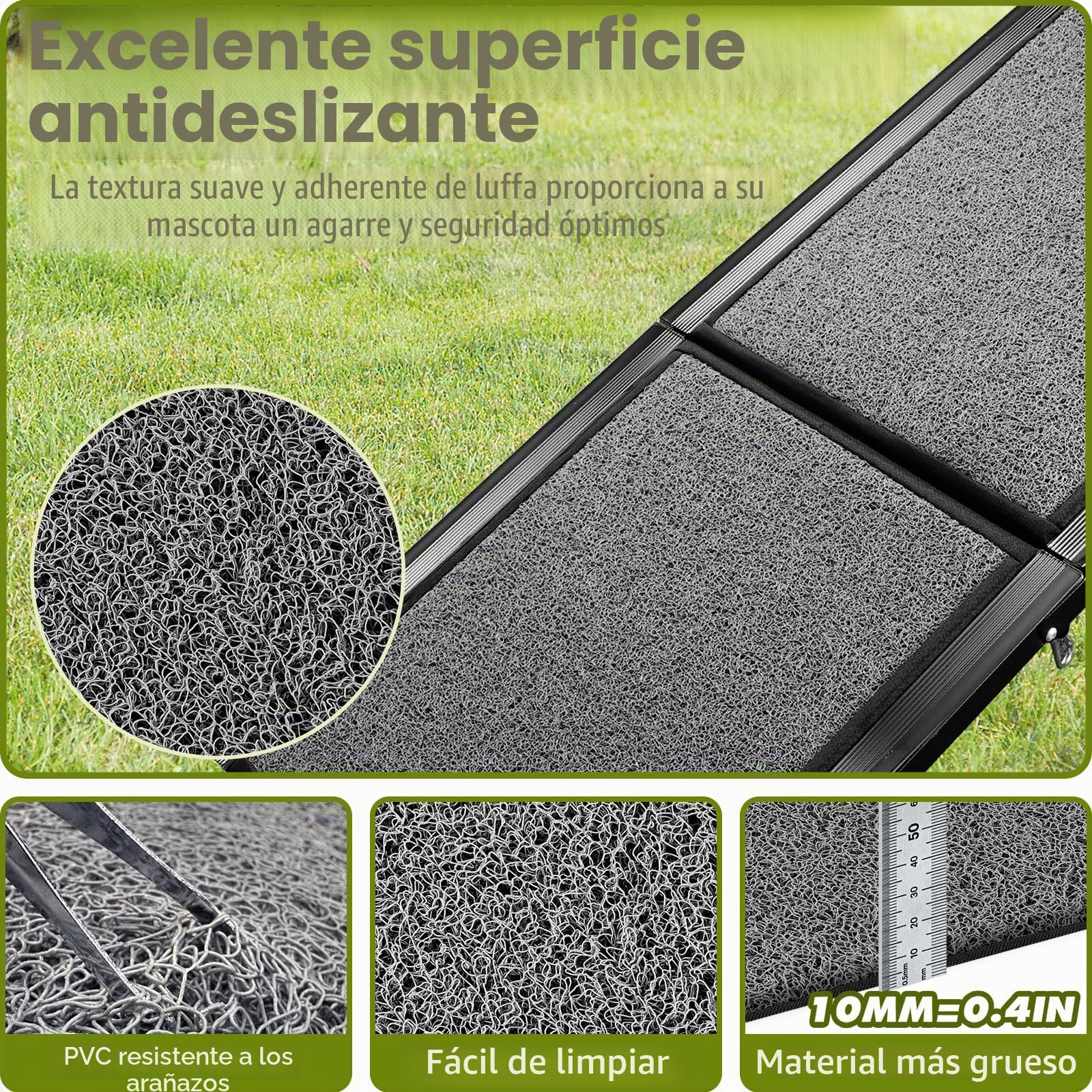 Gimars Rampa para Perros de 180 cm, Plegable y Portátil con Superficie Antideslizante, Ideal para Autos, Camiones y SUVs, para Perros Grandes y Medianos de hasta 110 kg