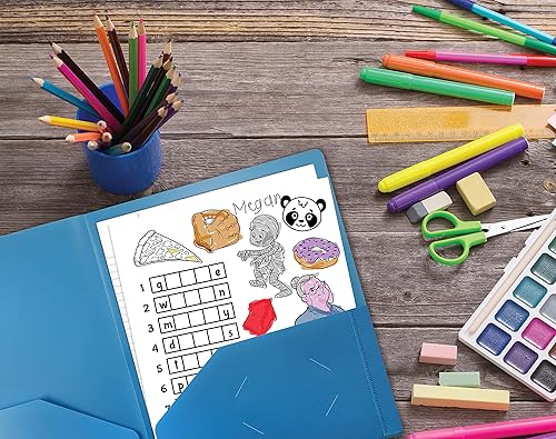 Miniatura 4 de Better Office Products Carpetas de plástico azul claro pesado con 2 bolsillos, paquete de 24, carpetas de polietileno tamaño carta, paquete de 24,