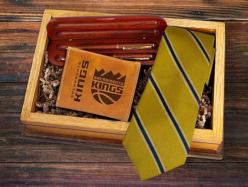 Miniatura 4 de Rico Industries Billeteras grabadas con láser de los Sacramento Kings de la NBA, Marrón, Casual