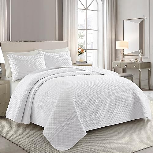 Bonlino Juego de ropa de cama Queen - Juego de edredón ligero y suave de verano estilo bohemio a rayas como colcha de cama, con 2 fundas de almohada