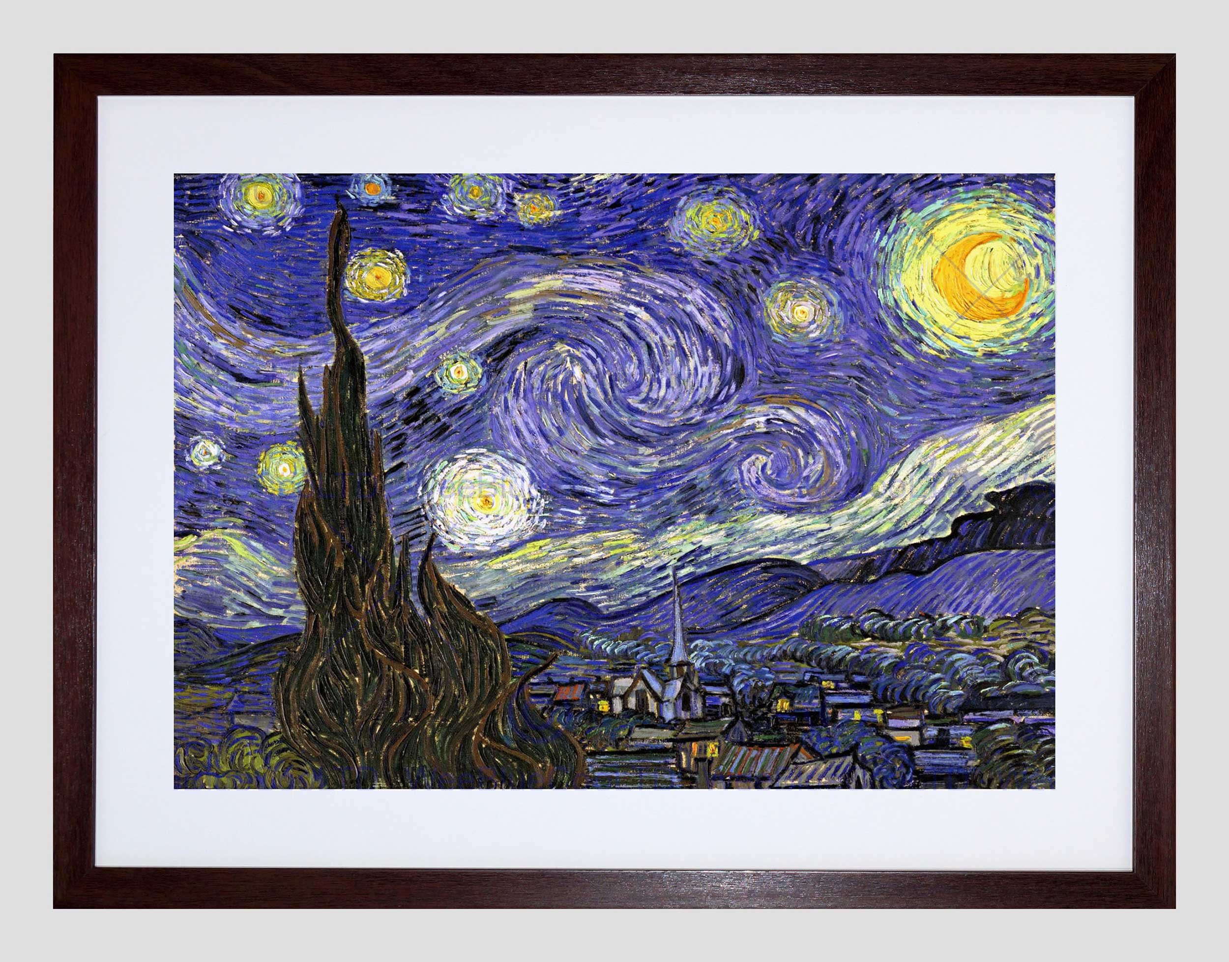 Wee Blue Coo Van Gogh Starry Night Old Master Framed Wall Art Print