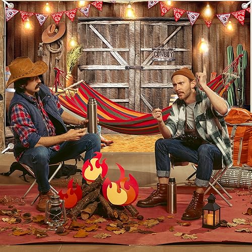 Miniatura 9 de Decoraciones de fiesta de vaquero, tela de escena occidental, decoración temática del salvaje oeste, pancarta de granero, decoración de fiesta de