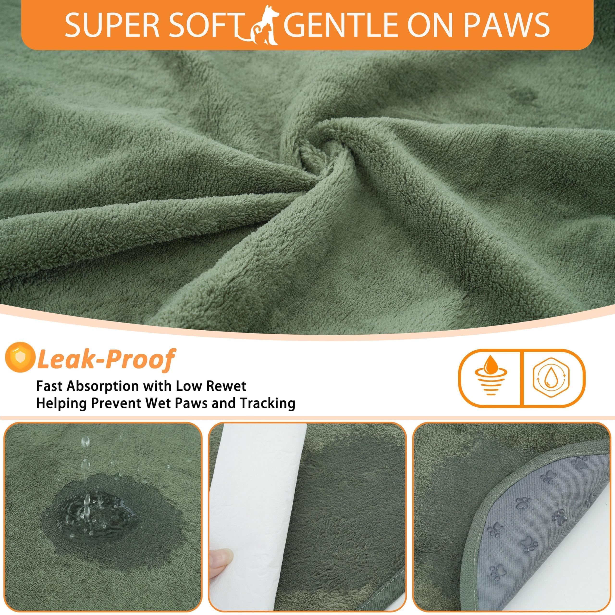 Bunlitent Almohadillas lavables para orina para perros de 165 x 122 cm, 3 paquetes de almohadillas extragrandes, reutilizables, lavables, con secado rápido, absorbentes y para parto de cachorros, para