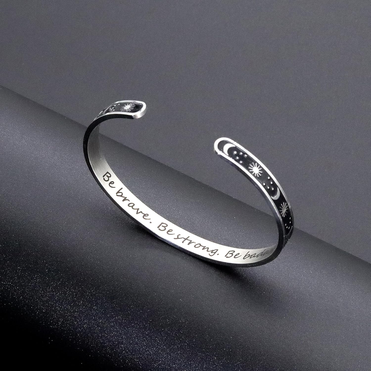 Inspirational Bracelets for Women, Stainless Steel Cuff Bracelets Jewelry Inspirational Birthday Gifts Engraved Bracelets for Friends Women - Image 4