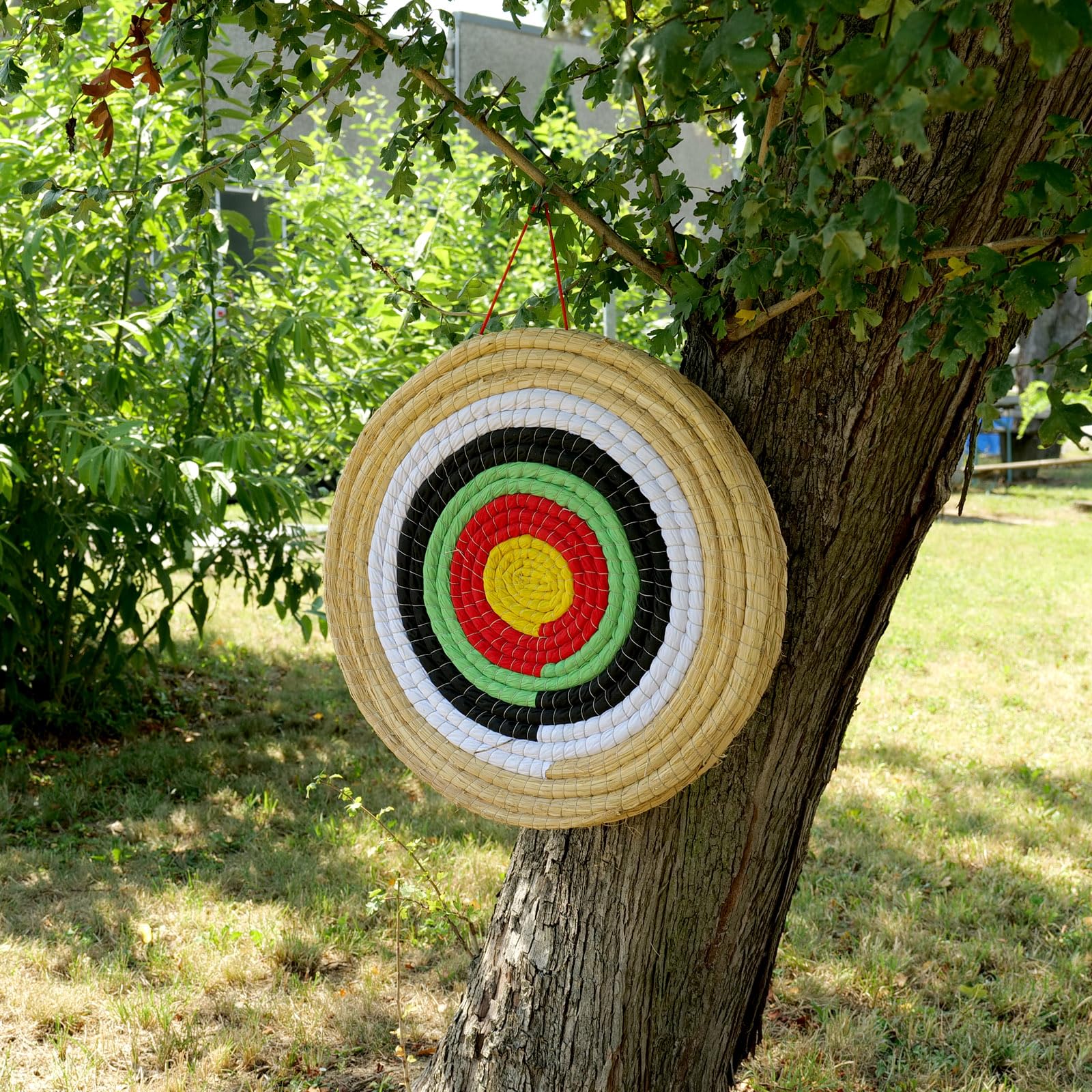 Zielscheibe aus Stroh 50cm / 20 Zoll für Bogensport | Traditionelle Strohscheibe mit 5 Zielringen | versch. Stärken