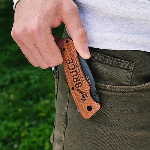 Miniatura 6 de Regalos para hombres, cuchillo de bolsillo personalizado para hombres, icono grabado, nombre y texto, 36 iconos y 20 fuentes, regalos para papá,