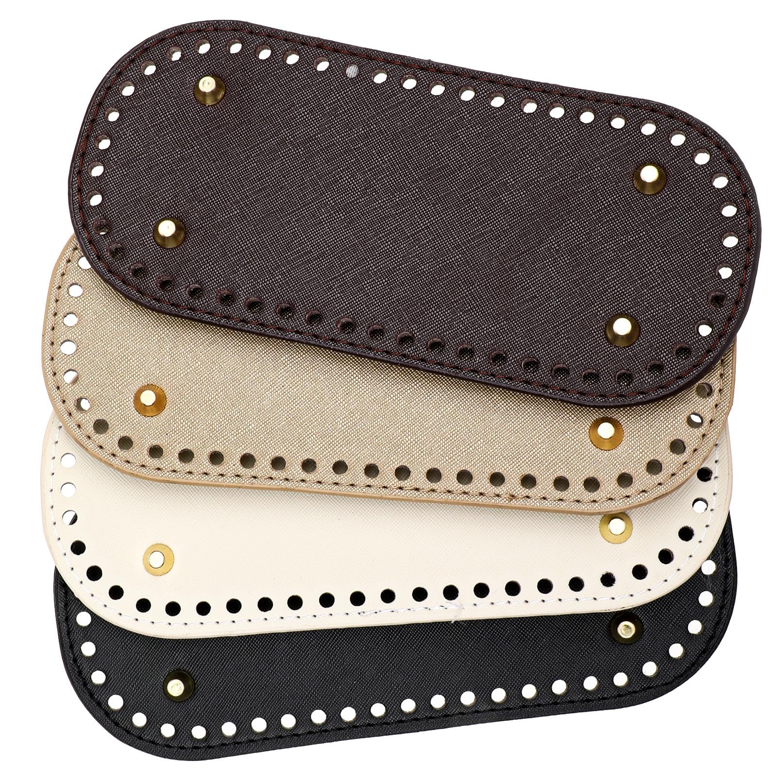 4pcs Bag Base for Bag Making Crochet, Crochet Bag Making Accessories, 22 * 10cm, Leather Base for Crochet Bag, Crochet Bag Base for DIY Bag or Gift
