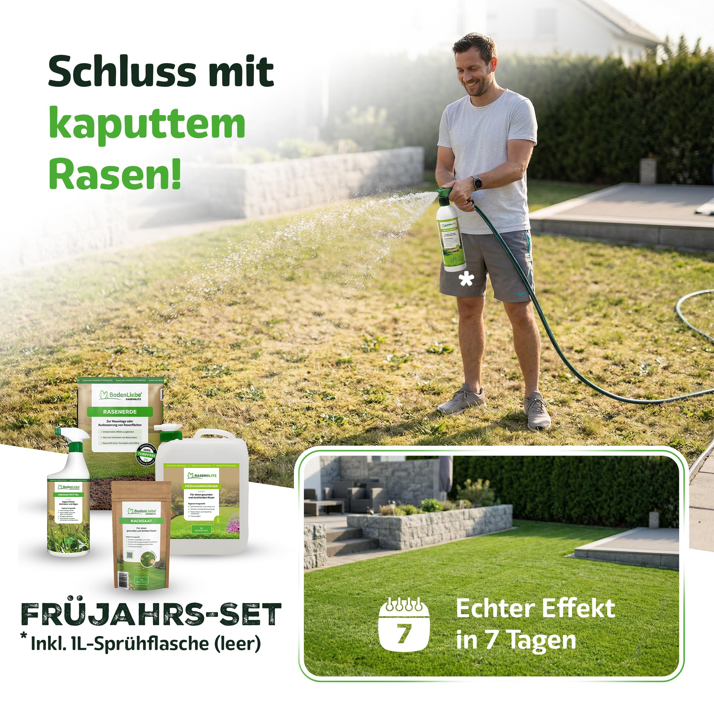 RASENBLITZ Frühjahrsdünger flüssig Set 5 L Rasendünger