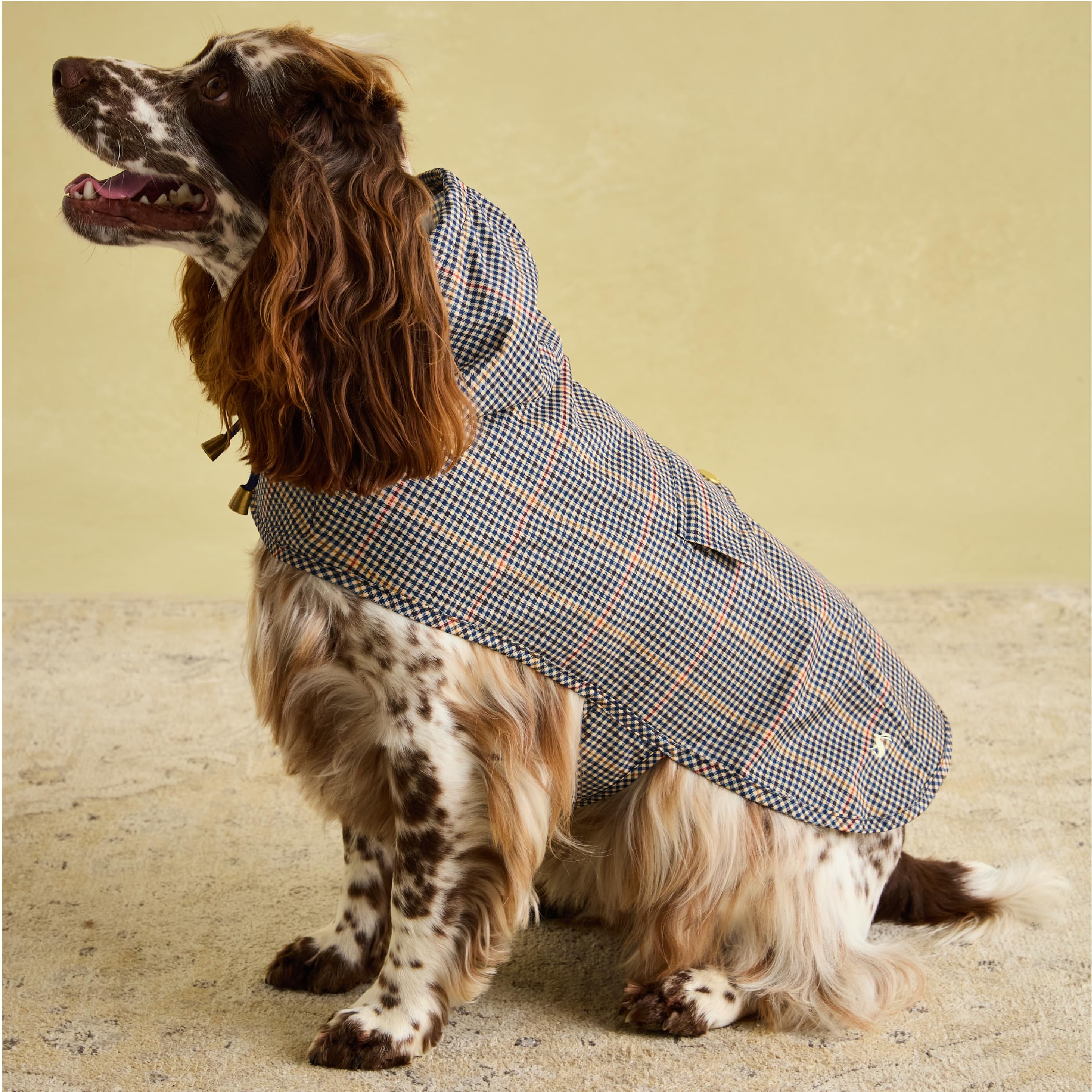 Joules Henson Check Packaway Jacket For Dogs - Medium