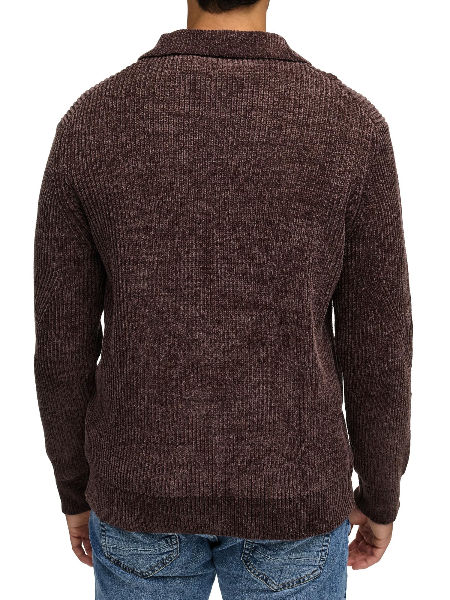 Indicode Jersey de punto grueso INHunch con cuello alto y cremallera para hombre