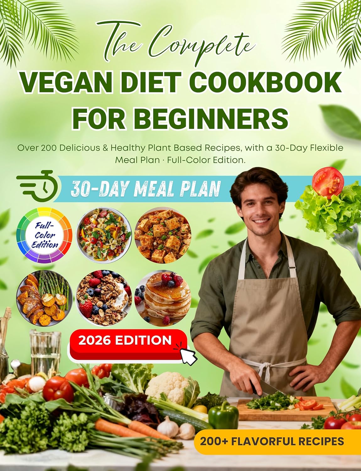 The Complete Vegan Diet Cookbook for Beginners: Over 200 Delicious & Healthy Plant Based Recipes, with a 30-Day Flexible Meal Plan · Full-Color Edition.