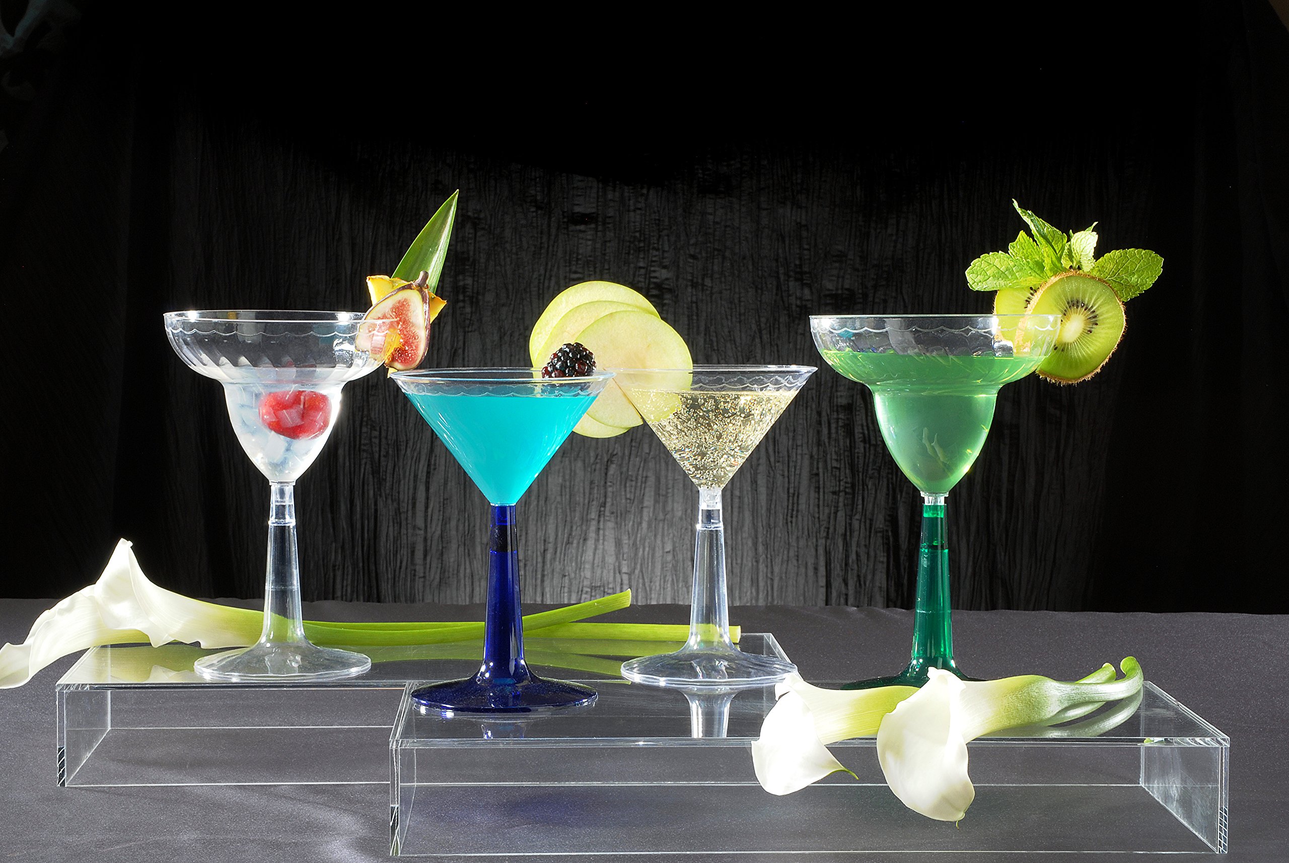 Fineline settings Plastic Martini Glass-6 oz | Clear | Flairware | Pack of 12 Drinkware, 6 OUNCES (RET-2306-CL)