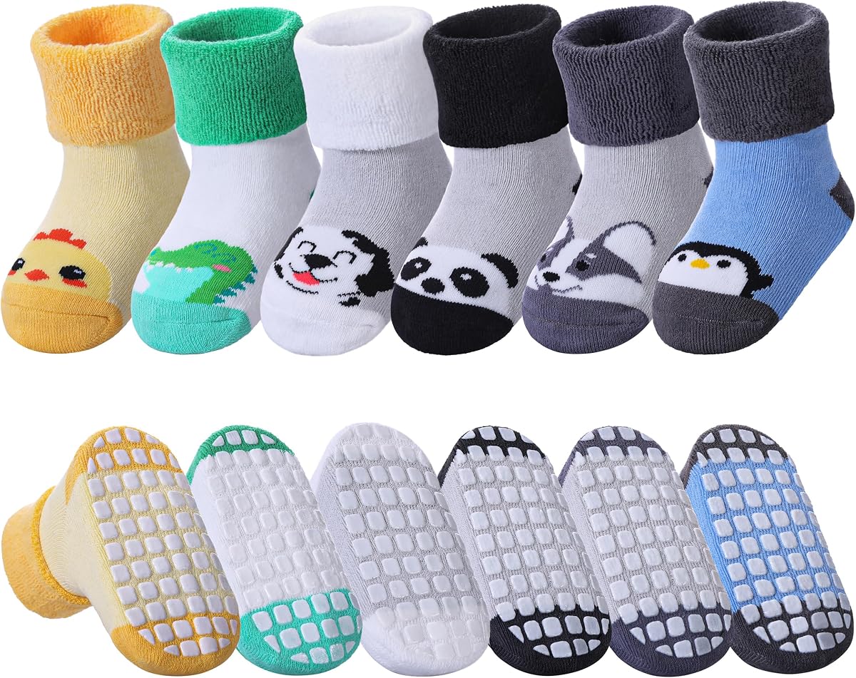 Kids Toddler Girls Boys Non Slip Thermal Socks Cozy Thick Cotton Winter Warm Socks