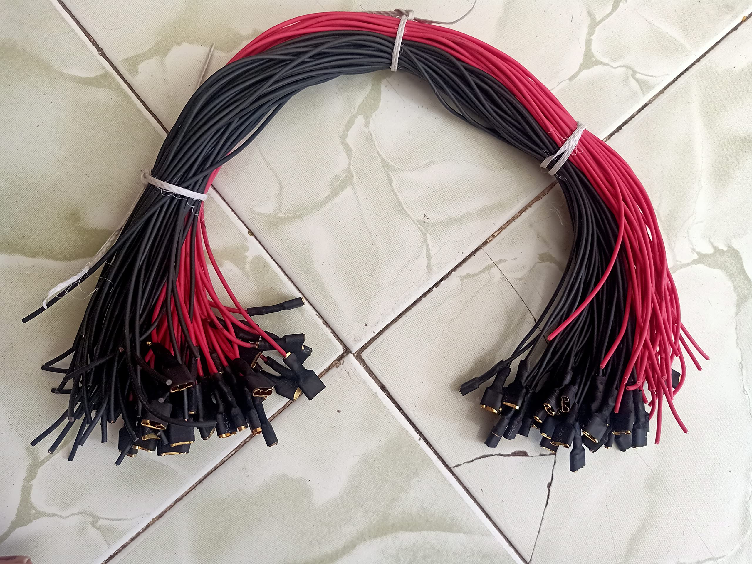 100pc 6 mm Electrical Wire cable Thimble Gold Lugs Crimp with Red and Black 16 Inch Wire Thimmble for Water Purifier, PCB, Automobiles, Bike(Lug Pin)…-image-42