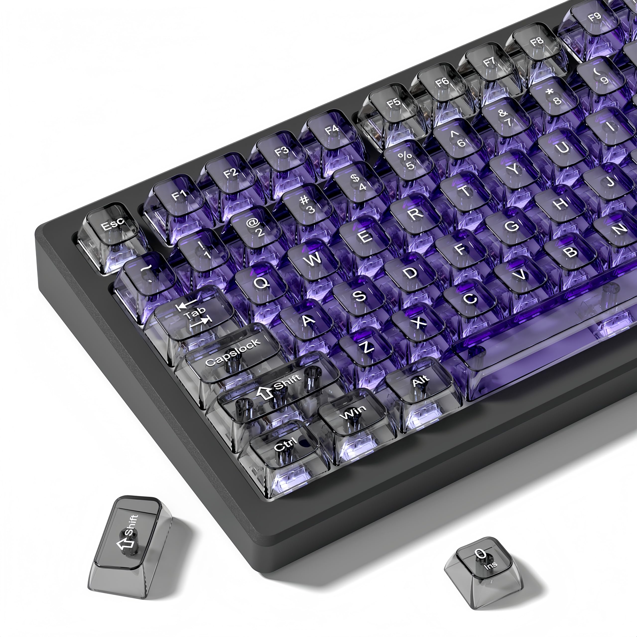 dagaladoo Clear keycaps Set,Translucent Keyboard keycaps,Jelly Key caps