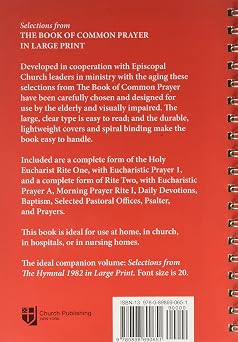 Selections from the Book of Common Prayer in Large Print: Large Print Edition