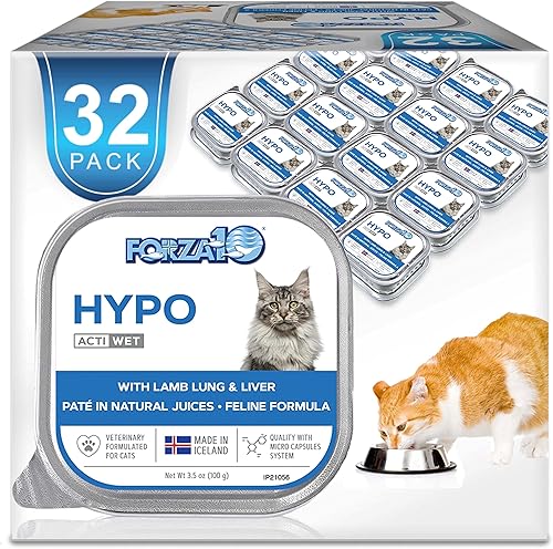Forza10 Wet - Alimento hipoalergénico para gatos, comida húmeda enlatada para gatos, para gatos adultos con alergias y condiciones de piel y pelaje, disponible en Yaxa Colombia