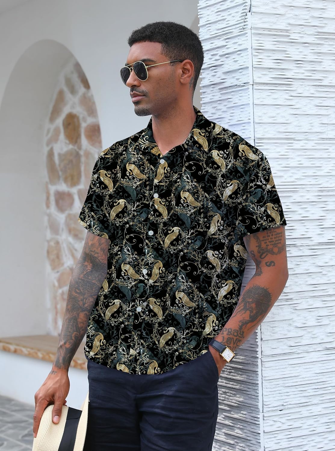 Hawaiian Shirt for Men Summer Casual Beach Button Down Short Sleeve Printed Tropical Vacation Shirts - Image 2