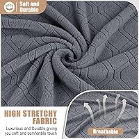 Vista 3 de VANSOFY Funda para sofá reclinable con consola central elástica, funda reclinable para sofá de terciopelo para 2 asientos, funda para sofá