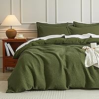 Vista 24 de SE SOFTEXLY Funda de Edredón de Muselina Tamaño Queen, Juego de Funda de Edredón de Algodón 100% Lavado, Funda de Edredón Ultra Suave Tipo Lino, 3